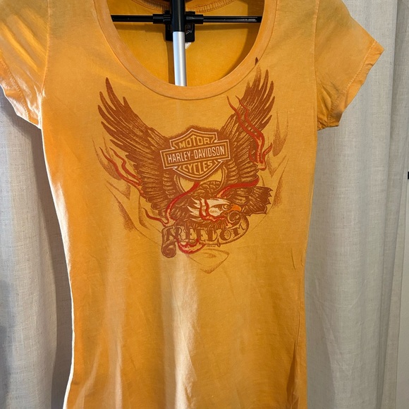 Harley-Davidson Tops - Harley-Davidson Women's Orange Graphic Tee